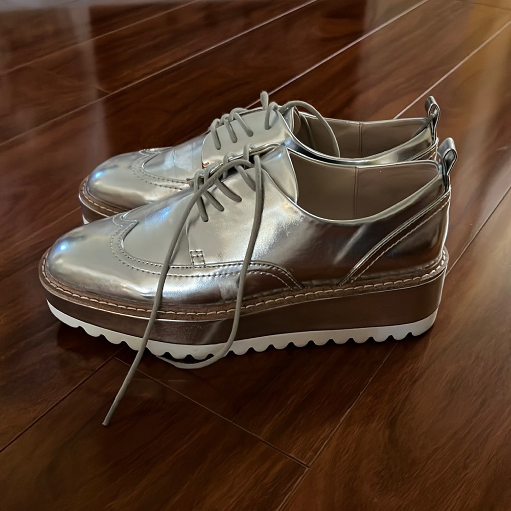 Zara silver metallic Oxford size 37